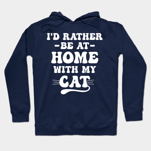 At Home With My Cat Hoodie by jdrdesign